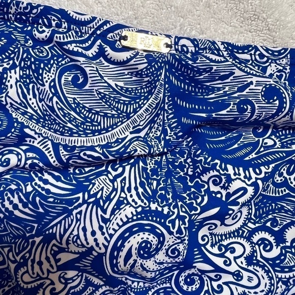 Lauren Ralph Lauren BLUE Bias Tribal Ikat Print Hipster Bikini Swim Bottom - Picture 8 of 12